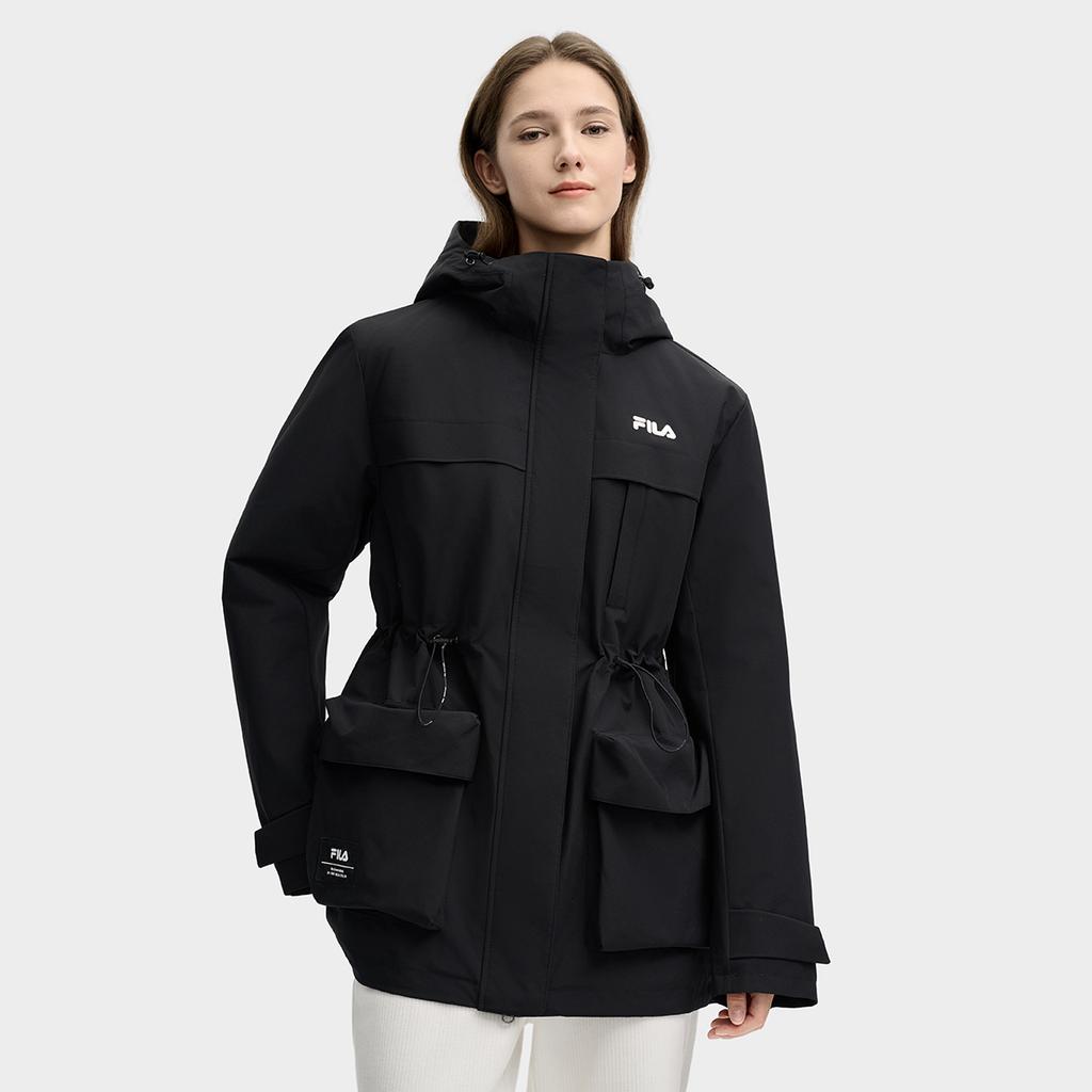 New FILA Puffer Jacket Women's Jet Black F11W518904F-BK
