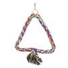 Bird Swing Toy Triangular Colorful Climbing Playing Rope Parrots Perch Stand for Cockatiels Parakeets 23cm