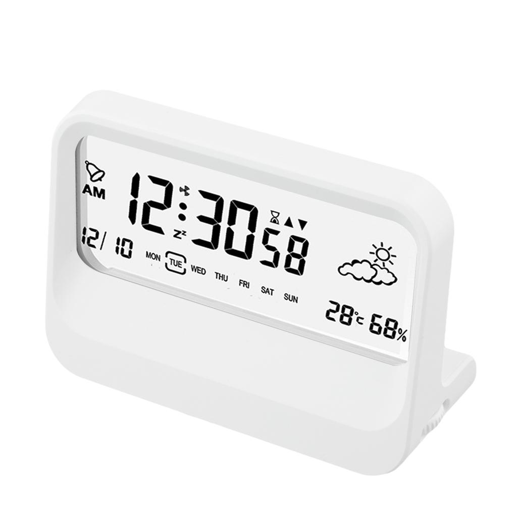 Multifunctional Digital Alarm Clock with Visual Timer Temperature Date Display Silent Operation and Custom Alarms