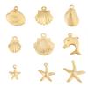 10pcs Stainless Steel Charms Dolphin Sea Star Shell Charms for Jewelry Making Shell Pendant Diy Accessories