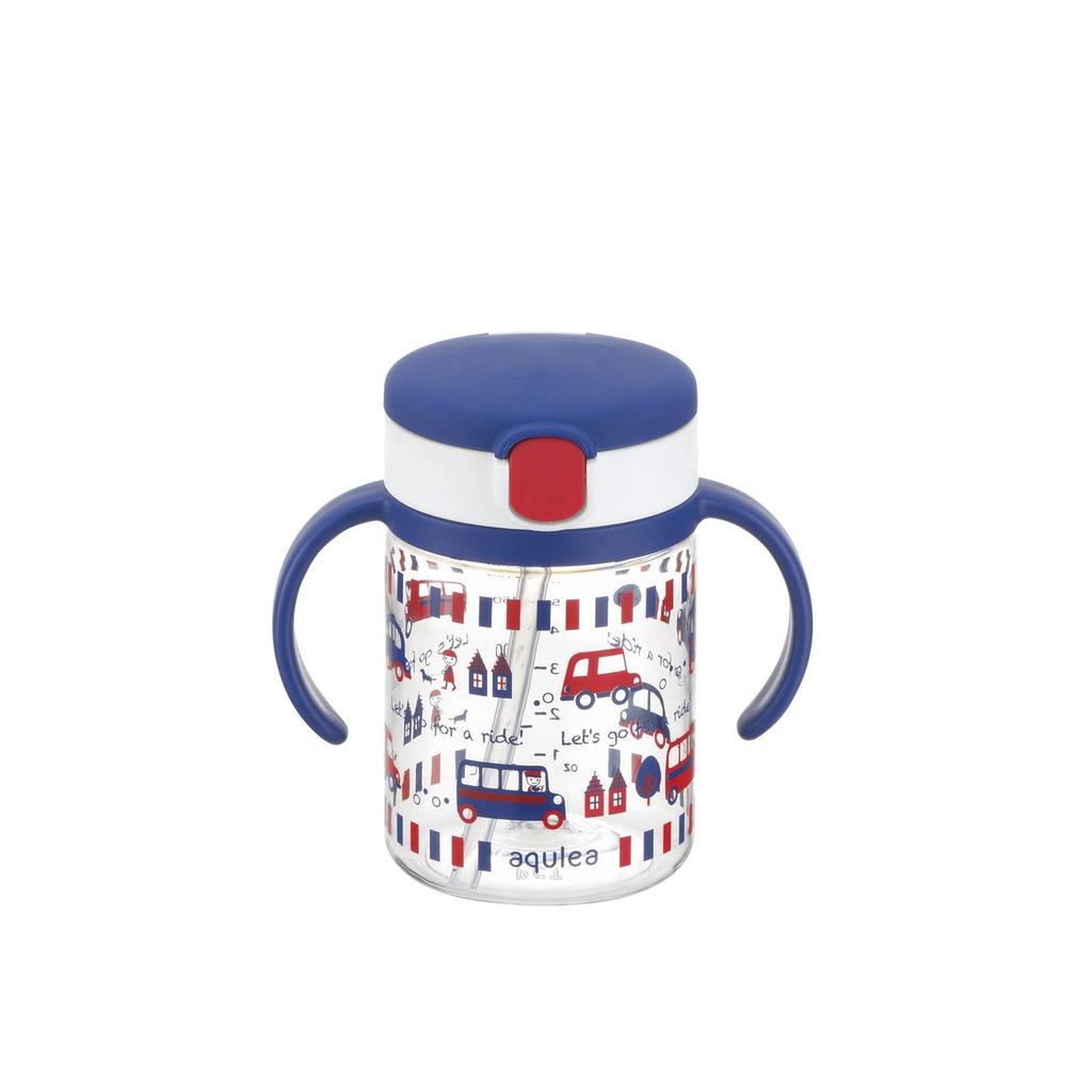 Richell Aclear Outing Straw Mug R 200 Navy Blue 1 piece 200ml 7 months