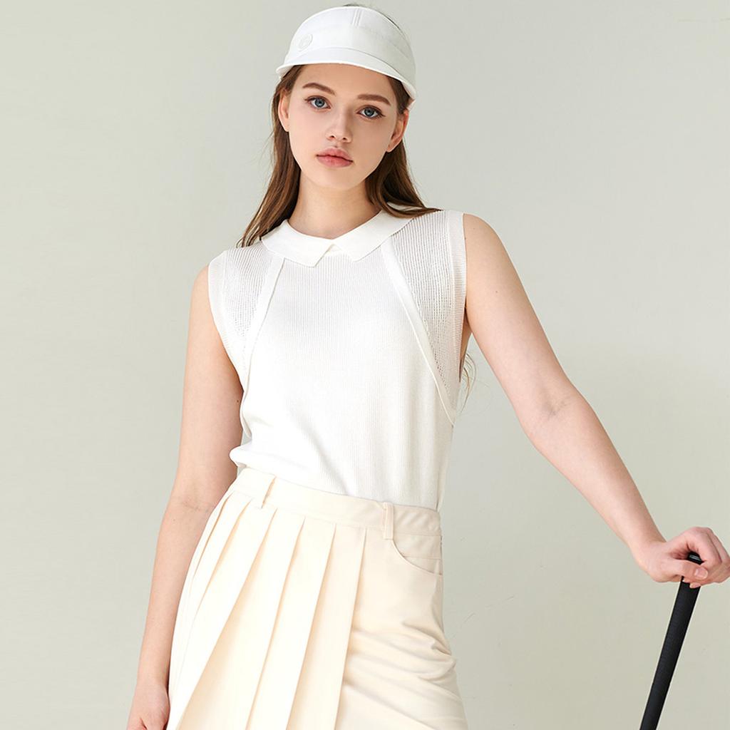 LIKK High Logo Golf Visor Cap (White)_L3A1-Hw03K