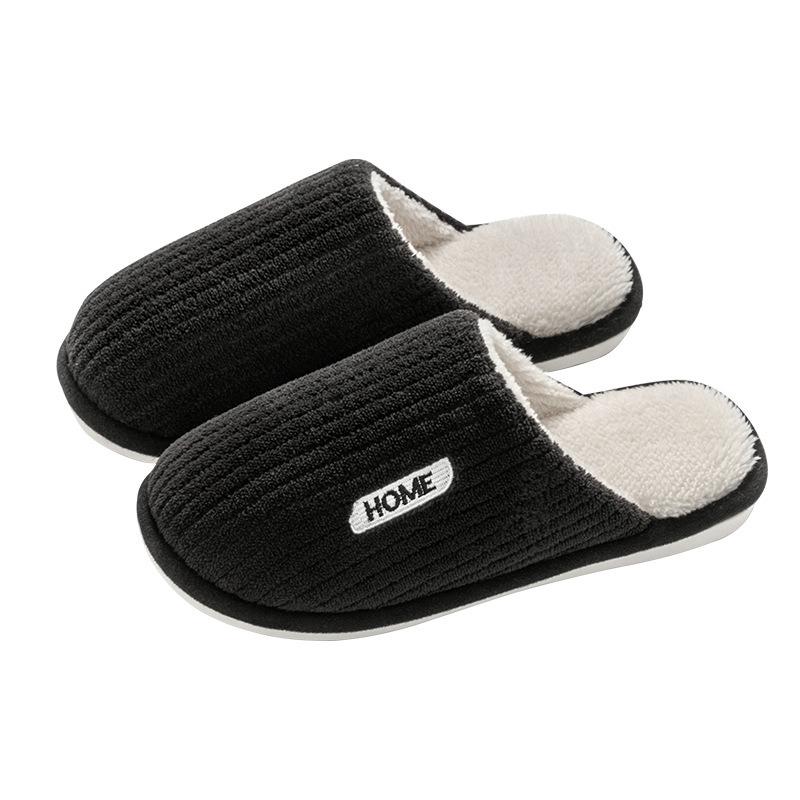 Cotton slippers men's autumn and winter new indoor home thick bottom non-slip warm plush cotton mop women's winter