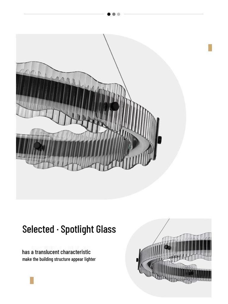 Nordic Minimalist Chandelier: Modern Glass Light for Living Room, Bedroom, Study, or Restaurant