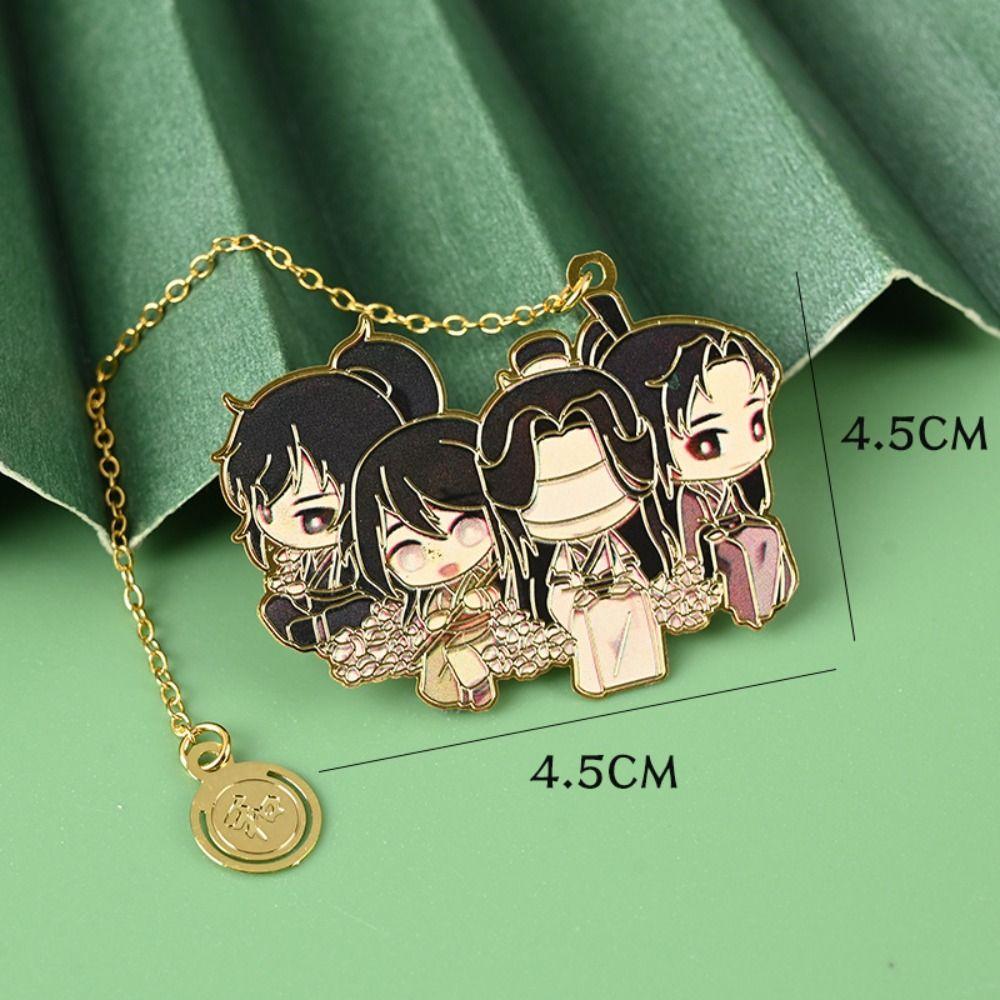 

Gift Copper Anime Bookmark Mo Dao Zu Shi Grandmaster Multicolor Metal Hollowing Bookmark Page Marker Book Clip Friends