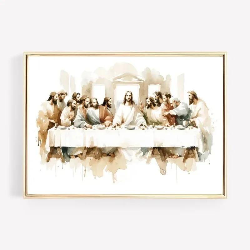 Jesus Sketch Canvas Posters Christian Bible Verse Shepherd Faith Prints Painting Decor Wall Art Poster Living Room Bedroom Decor