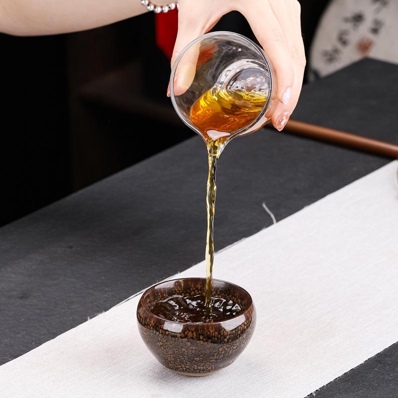 Ceramic Tasting Bowl Personal Single Grouse Tianmu Glaze Jianzhan Kiln Change Household Tea Cup Set Whol