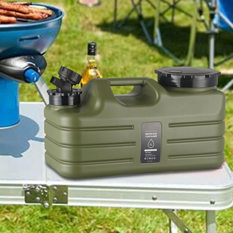 Water Tank with Faucet 5L Water Tank Container Spigot Attached Water Drink Dispenser Drinking Bucket for Outdoor Camping Picnic