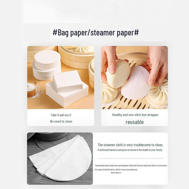Changbaosen Disposable Non-Stick Steamer Liner Paper (5000 Sheets)