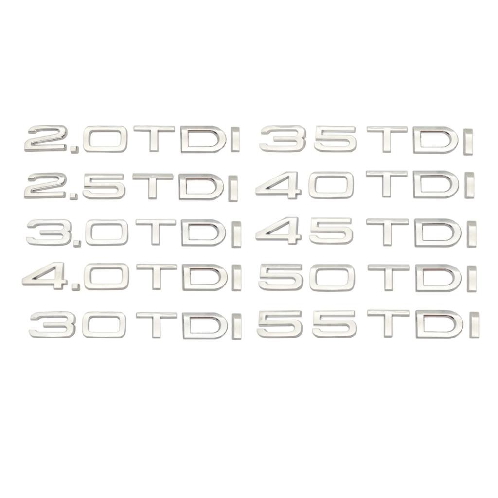 G7 Chrome Silver ABS Numbers Letters Q2 Q3 Q4 Q5 Q6 Q7 Q8 TDI TFSI 2.0T Emblem For QQ6 Q series Car Fender Trunk Rear Logo Sticker