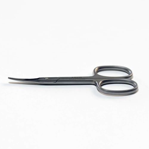 German AXiON Stainless Steel Baby Nose Hair Scissors (Rounded/Curved Tips) with a Premium Smoke Finish #slg007728fba