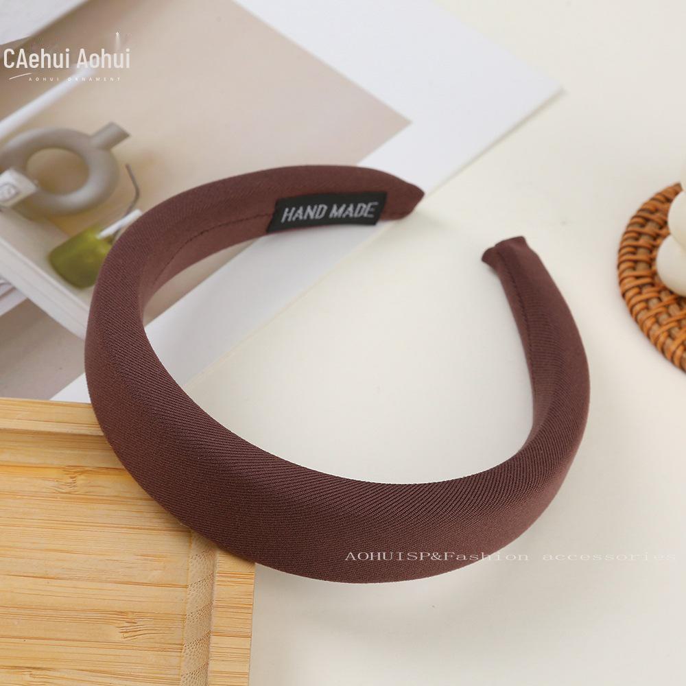 Korean Style Wide Brim Headband: Summer Solid Color Hair Accessory for Women