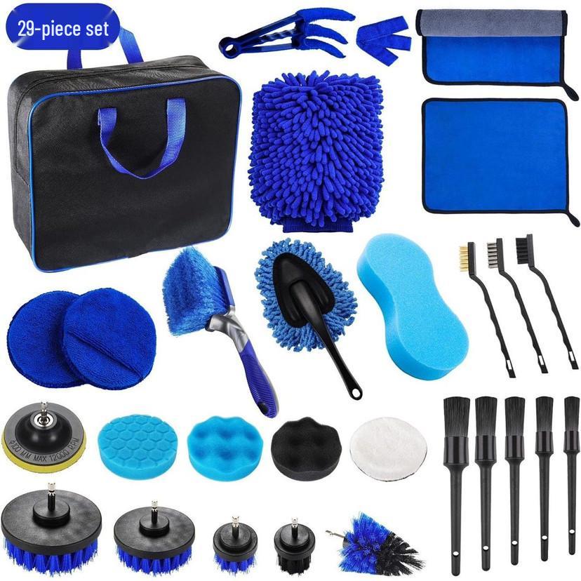 Cross-Border Hot-Selling Car Polishing & Cleaning Drill Brush Set