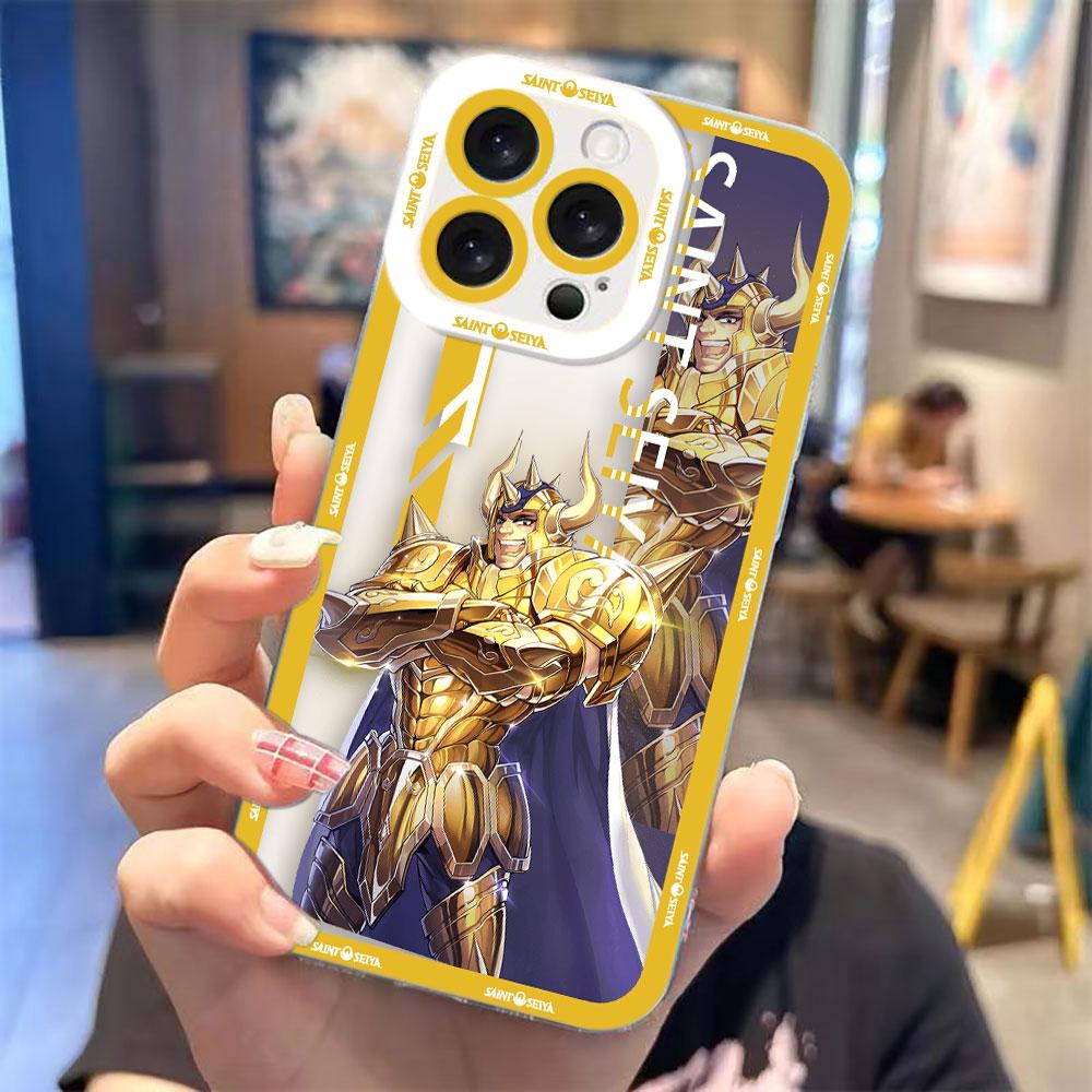 Anime Gold S-Saints Seiya Phone Case For VIVO S1 V20 V21 V21E V23 V23E V25 V27 V27E V29E V30 V40 V50 Y02 Y03 LITE Clear Case