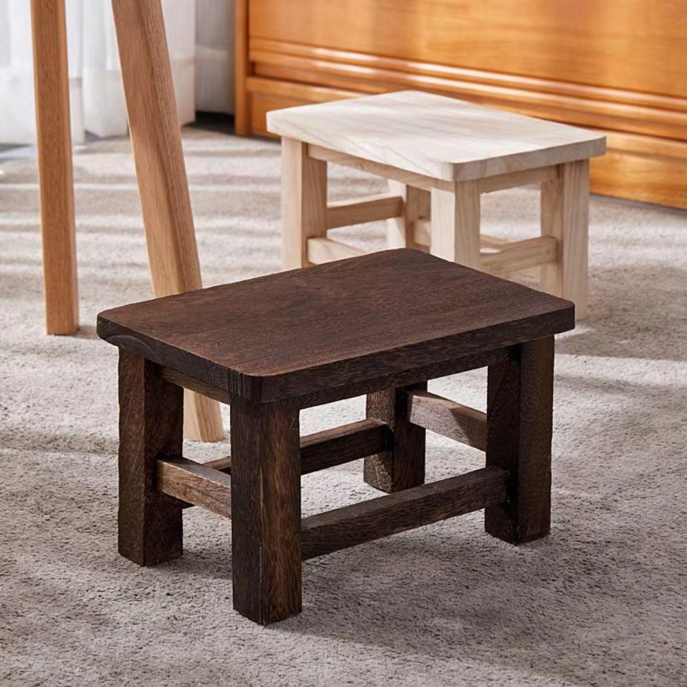 Solid Wood Shoe-changing Stools 30*20cm Home Low Stool Coffee Table Small Stool Children