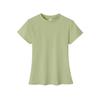 Round Neck Stretchy Spandex Waist-Cinching Women's T-Shirt, Pure Color Short Sleeve, Girls' Custom Blank Tee