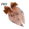 Lightweight Hair Clip Halloween Spider Web Bow Clip, Pumpkin Eyeball Tulle with Long Tails, Women Accessories for Holiday Party Accessory