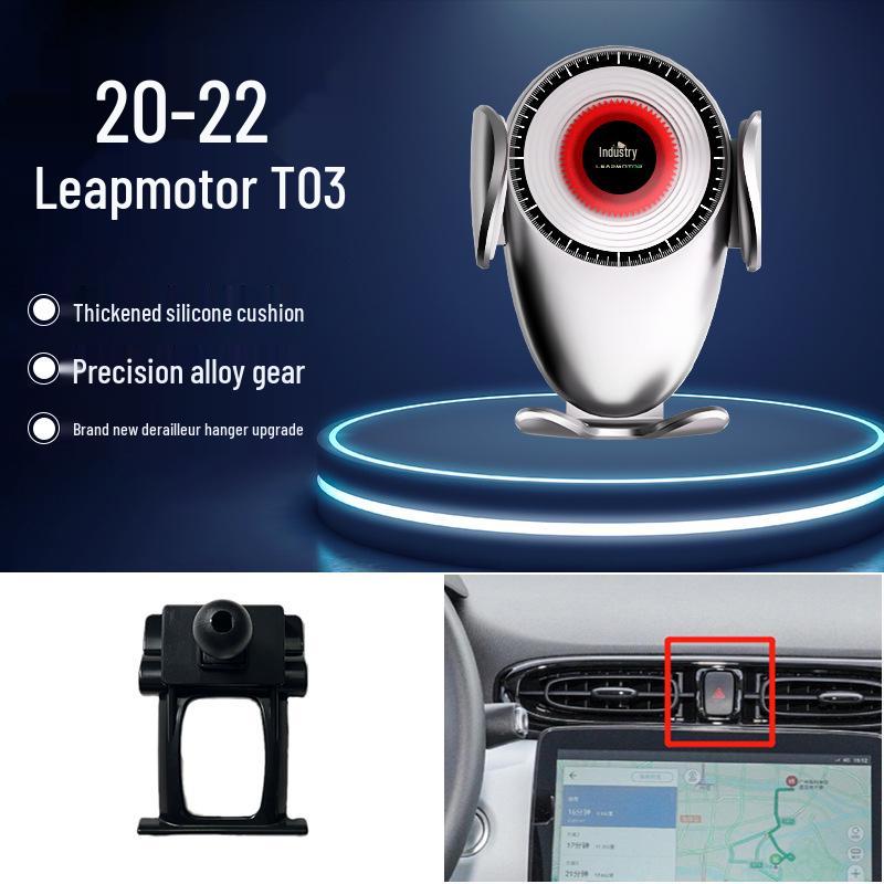 Leapmotor T03/C11/C01 Air Vent Phone Holder: Gravity Navigation Support.
