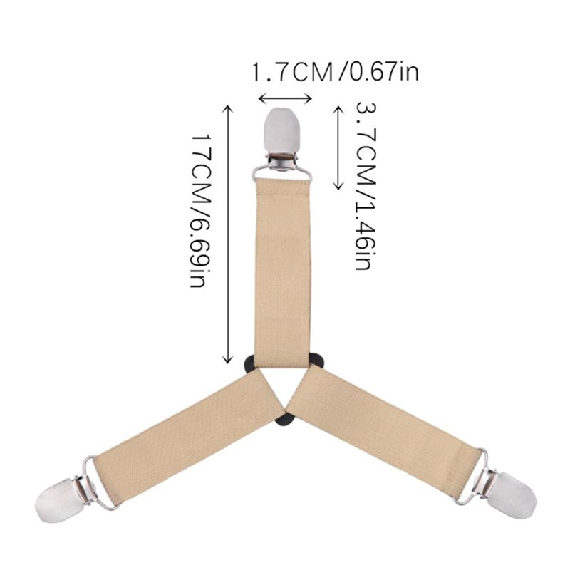 4pcs /Set Adjustable Sheet Suspenders Mattress Gripper Clips Triangle Bed Sheet Holders Fitted Sheet Clip For Bed Mattress Cover