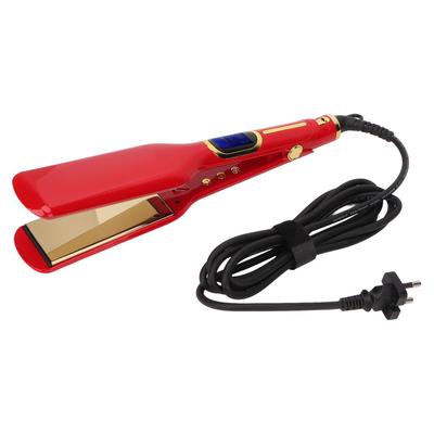 Ceramic Flat Iron Red Ergonomic Handle Fast Heating Smart Thermostat Hair Straightener for Salon