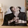 3D JIMIN Solo KPOP Singer Flannel Blanket,Warm and Cozy Soft Throw Blanket for Home Bedroom Bed Sofa Picnic Office Cover Gift