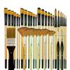 32Pcs Paint Brush Set For Acrylic Painting Premium Nylon Bristles With Round Filbert,Flat,Fan,Angle,Fine Detail Brush For Artist