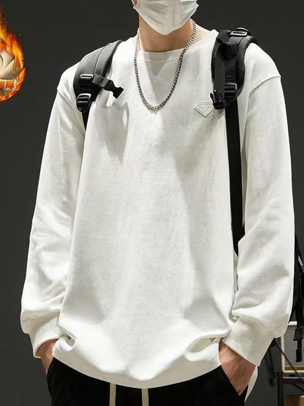 Herren Hoodie mit Rundhalsausschnitt - Neue Herbst/Winter Amerikanische Trendmarke, Lockerer Schnitt, Ohne Kapuze, Lässiges Oberteil