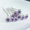10pcs Rose Flower Bridal Hairpins Luxury Crystal Hair Clip Pins Wedding Bride Hair Styling Tools Women Prom Hair Accessories