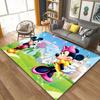 1 szt. Dywanik Mickey i Minnie, Antypoślizgowa Mata Podłogowa, Wzór z Postaciami z Kreskówek, Miękki Aksamit, Wystrój Pokoju, Zmywalny Dywanik Wewnętrzny