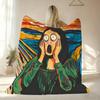The Scream Painting Throw Soft Flannel AC Blanket Lightweight Summer Nap Throw Cozy  Blanket for Sofa Bed Travel Home