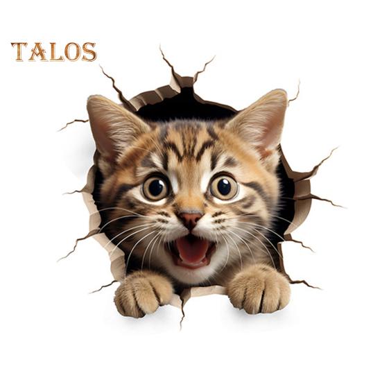 

Наклейка на туалет для кошек, водонепроницаемая, съемная, самоклеящаяся, ПВХ, для гостиной, ванной комнаты, настенное искусство, 3D-эффект, имитация крышки сиденья для унитаза с изображением котенка Cat