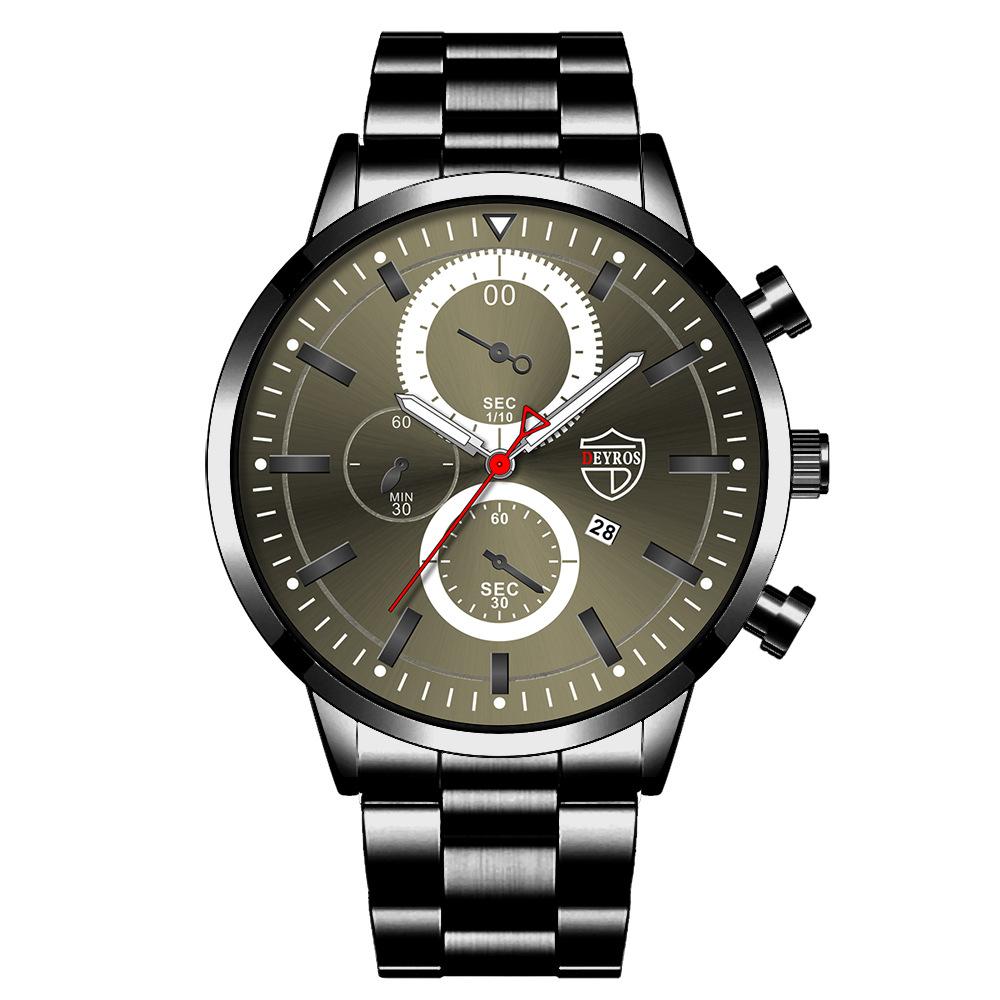 Steel Belt Watch Men'S Classic Automatic Luminous Calendar Quartz Watch