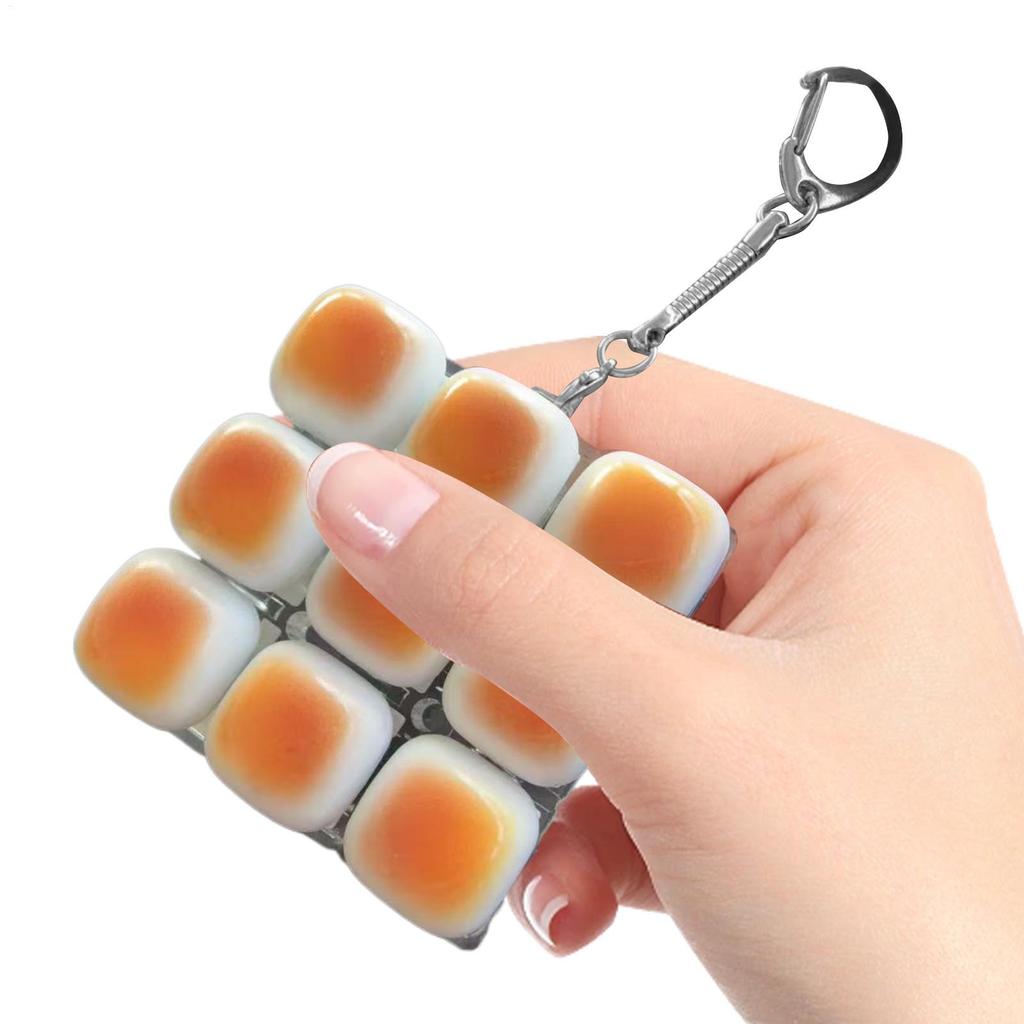 Bread Keyboard Fidget Toy Anti Stress Keychain for Kids Teens Adults Programmers Collectors Study Work Travel Home Office Toy
