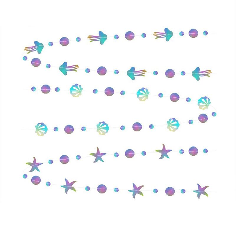 

1 шт. Красочная бумажная гирлянда Пузырь Русалка ВечеринкаМедуза Морская звезда висит