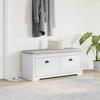 VidaXL Banc de couloir BODO blanc 114x40x45 cm, banc, siège de couloir, banc de rangement, banc d'entrée, meuble de couloir 4016869