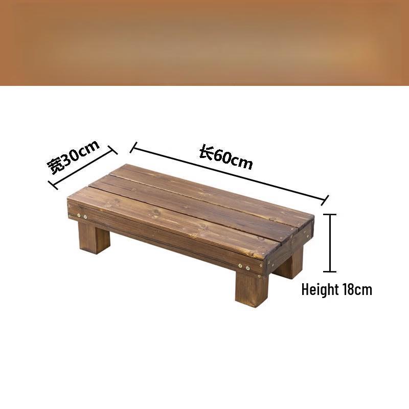 Outdoor Solid Wood Tiered Flower Stand
