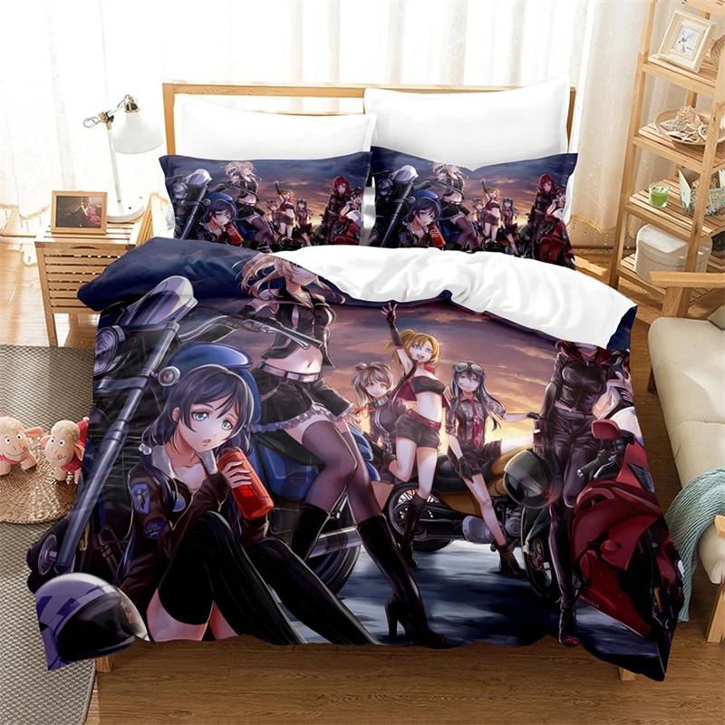 Anime Love Live College Idol Festival Bedding Set Boys Girls Twin Queen Size Duvet Cover Pillowcase Bed Kids Adult