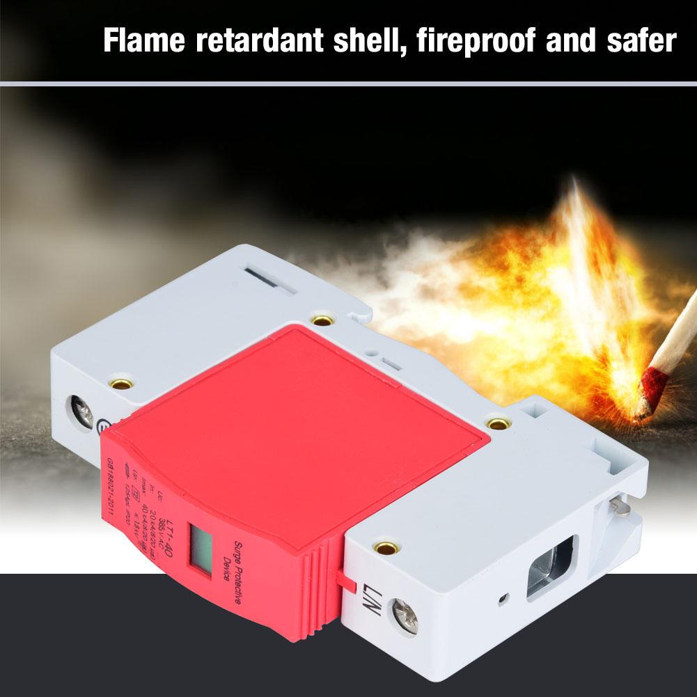 1P 40 65 80KA  385VAC House Surge Protector Low Voltage Arrester Device (40KA)