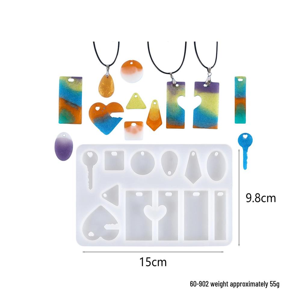 DIY Geometric Silicone Mold for Round, Oval, and Earring Pendants