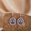 Orecchini a Bottone in Argento Sterling S925 Placcato Oro 18K Colore Naturale Ametista Tesoro Orecchini di Lusso Leggero di Alta Gamma Non Sbiadiscono Gioielli Energetici