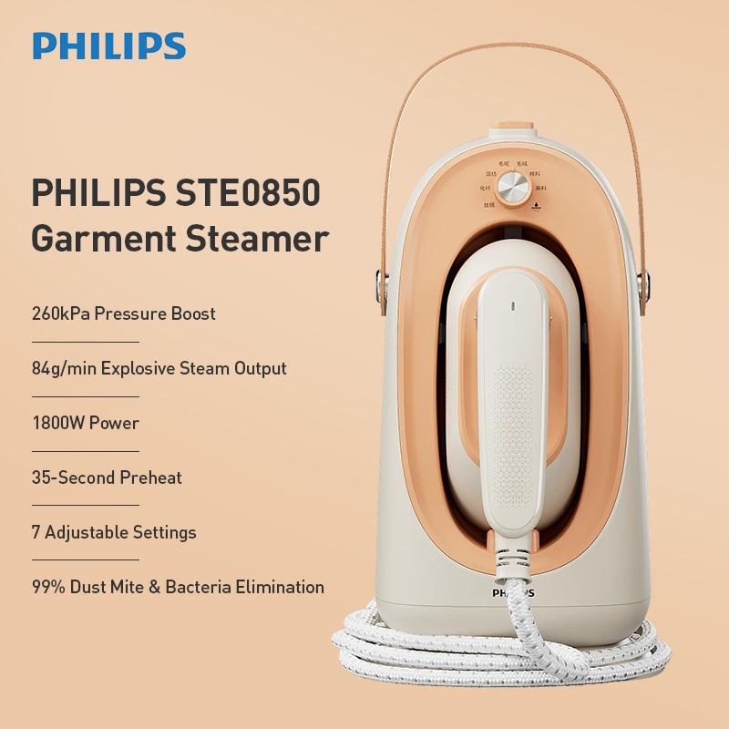 Philips Unisex Champagne 800 Series Mini Steam Iron Ste0850 Garment Steamer