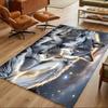 Wolf Family Under Stars Non-Slip Home Carpet Design for Office Decor Living Room Bedroom Gift