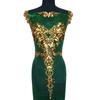 Appliques Large Flowers Gold Sequined Appliques Mesh Epaulette DIY Embroidery Lace Appliques Sequin Patches