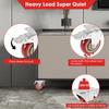 4Pcs 4 Inch/3inch Caster Wheel Heavy Universal 360° Swivel Silent Brake Wheels Caster Furniture Wear Platform Trolley Household