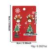 Joyful Christmas Santa Reindeer Gingerbread Stud Earring Set for Women Merry Holiday Rhinestone Earrings Festive  Accessories
