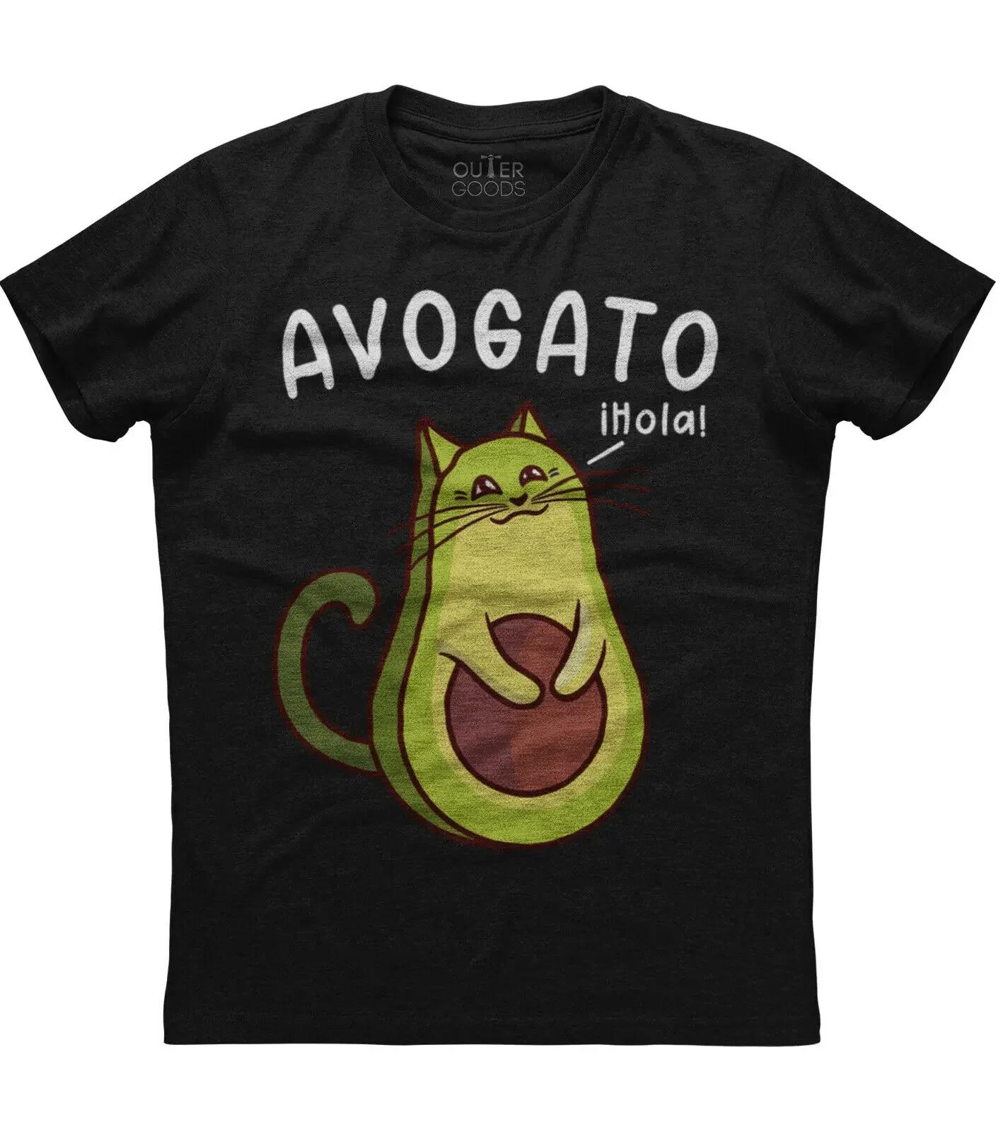 

Avocado Funny Cute Cat Printed TShirt Summer Cotton ONeck Short Sleeve Mens T Shirt New S3XL S