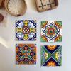 New Cross-Border Square Chinese Ink Style Wooden Coasters - Home, Café & Party Table Decor