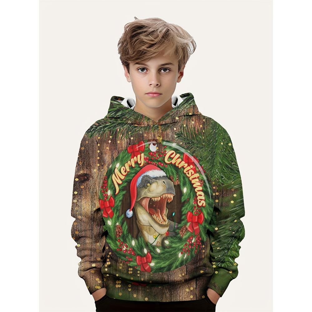 Children's Clothing Autumn Hoodie Cartoon Colorful Animal Print Dinosaur Hoodies for Kids Spring Fashion Long Sleeve Tracksuit