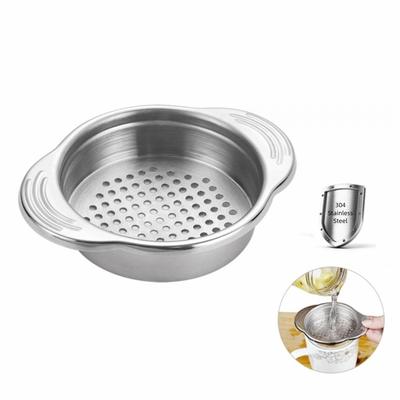 Stainless Steel Food Can Strainer Multipurpose Fruit Can Strainer Oil Drainer Remover Kitchen