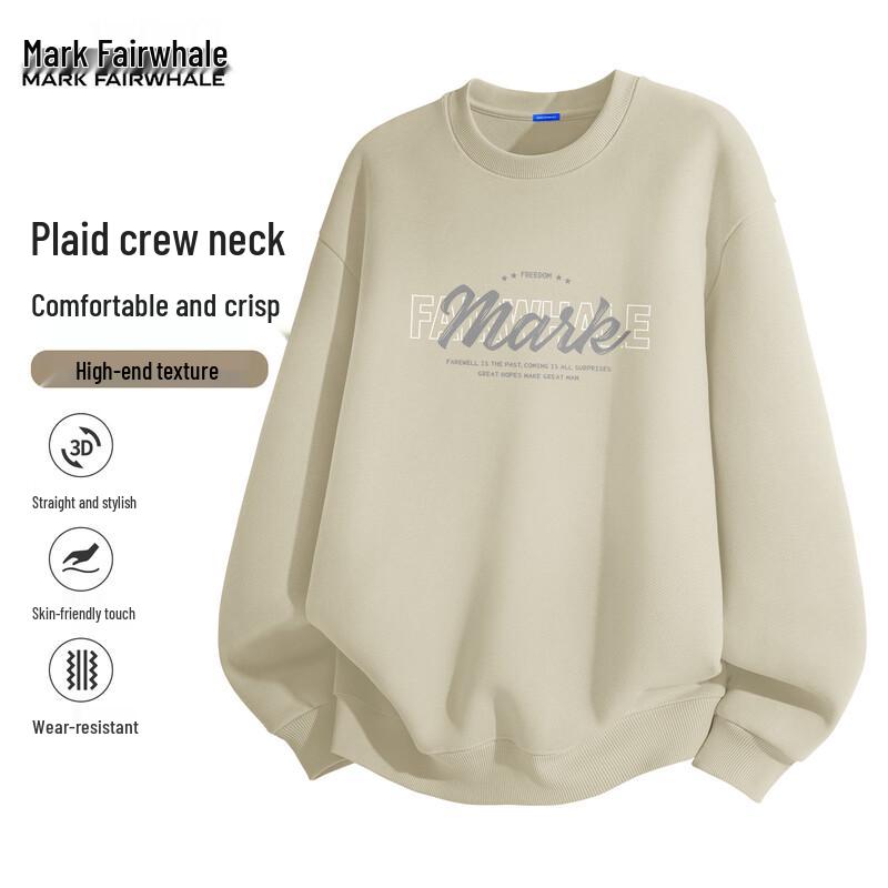 

Mark Fairwhale Men s 2025 Letter Graphic Loose Fit Round Neck Sweatshirt